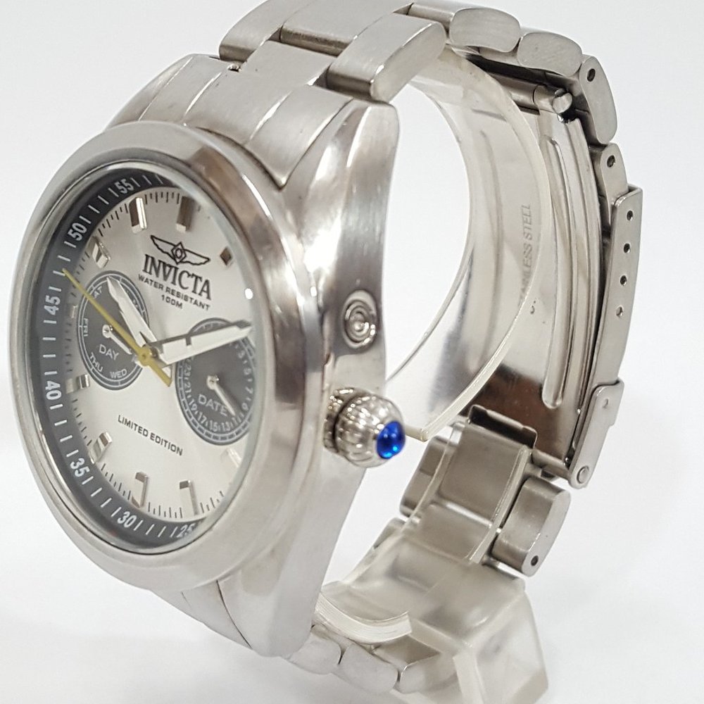 Invicta Speedway Multi-Function Silver Dial Stain… - image 5